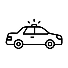 Fototapeta premium Police Car Icon for Law Enforcement and Security Themes