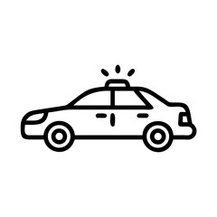 Fototapeta premium Police Car Icon for Law Enforcement and Security Themes