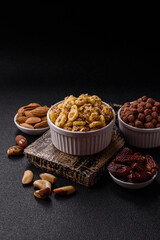 Flakes, chocolate balls and dried fruit for a hearty breakfast