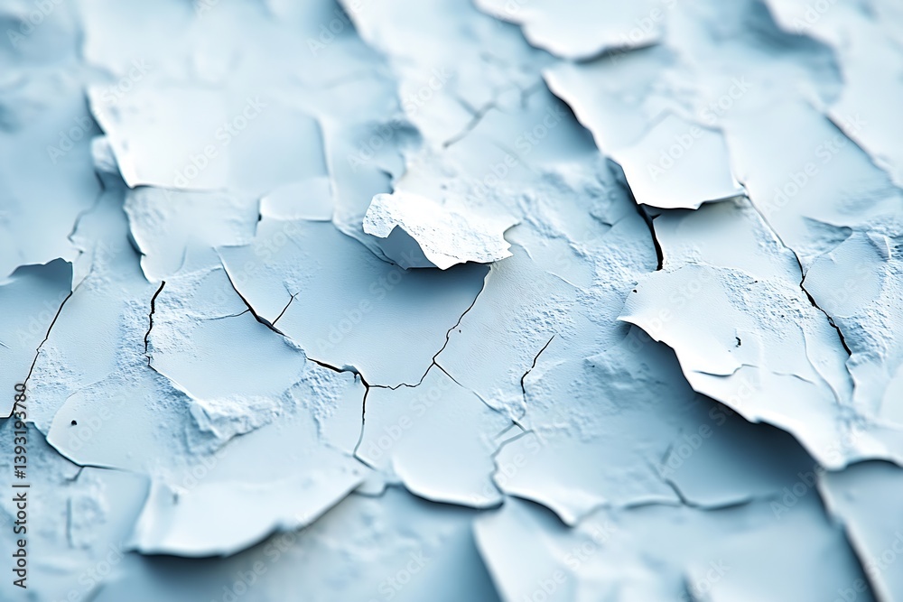 Aufkleber abstract texture of cracked and peeling white paint on wall closeup of weathered surface grunge back