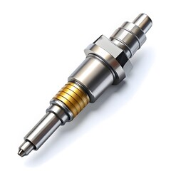 Precision Engineered Metal Component with Gold Accents