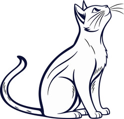  vector isolated silhouette cat 