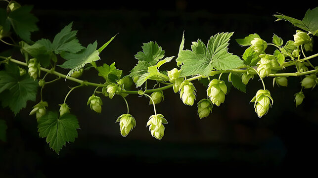 green hops plant