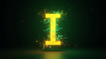 Design a sleek, digital-style letter 'I' logo