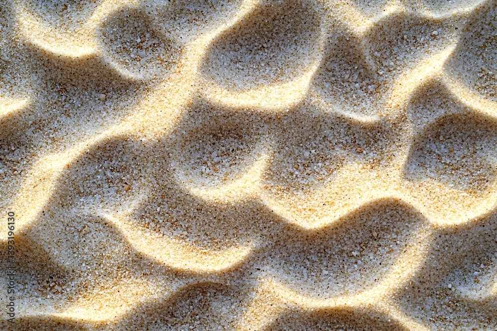 Poster golden sand waves texture background a sunny beach day close up view ideal for summer vacation vibes