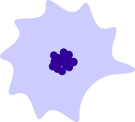 Simple abstract flower illustration.