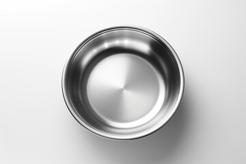 A steelpan placed on a clean white surface.