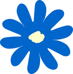 Simple abstract flower illustration.