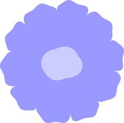 Simple abstract flower illustration.