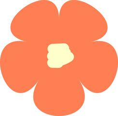 Simple abstract flower illustration.