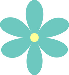 Simple abstract flower illustration.