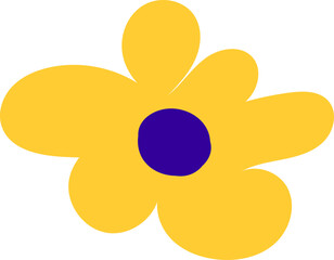 Simple abstract flower illustration.