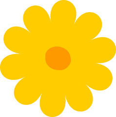 Simple abstract flower illustration.