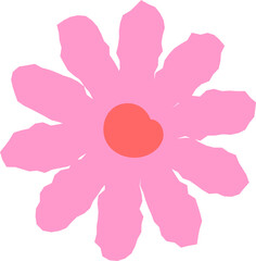 Simple abstract flower illustration.