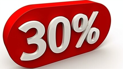 a red sign with the number 30 on it