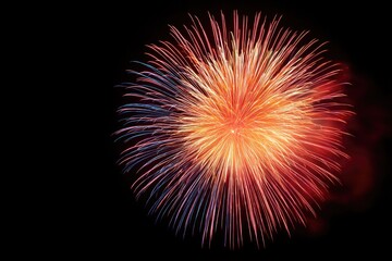 Fototapeta premium vibrant fireworks display illuminates night sky bursting in dazzling colors and intricate patterns capturing essence