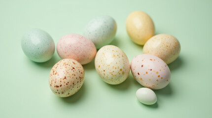 Bright holiday decor with Easter eggs.