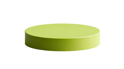 Single podium, minimal, green, display stage presentation, cut out transparent