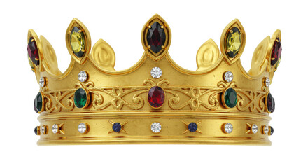Isolated Ornate Golden Crown