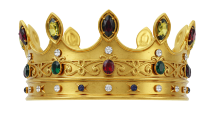 Isolated Ornate Golden Crown
