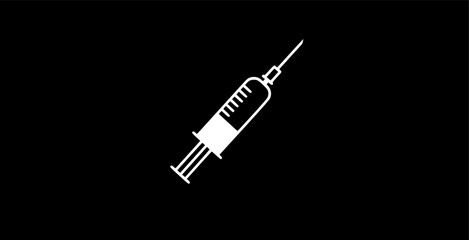 Syringe injection icon vector, medical syringe silhouette, Symbol, vector, illustration
