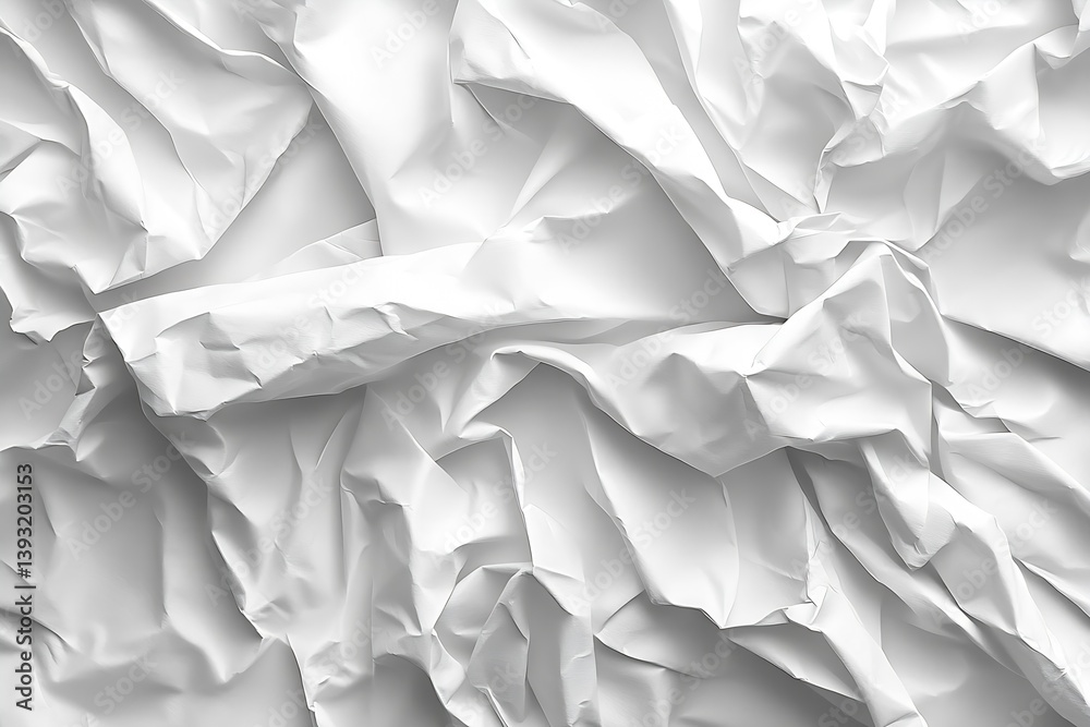 Aufkleber abstract white paper texture crumpled sheet background minimalist design for creative projects and m