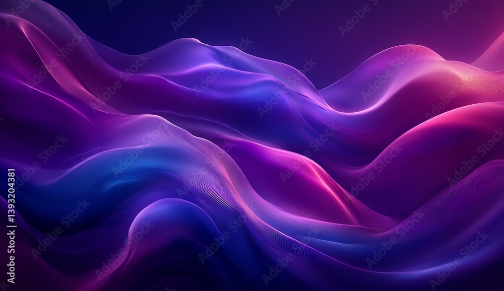 Aufkleber abstract waves in striking pink and blue hues creating an immersive digital landscape backdrop : gen