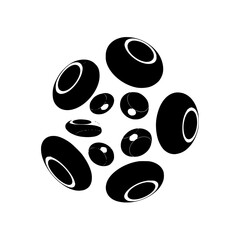 Abstract Black & White Orb Composition, Minimalist Design