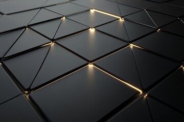 Futuristic minimalist background with sleek metallic shapes and soft glowing edges