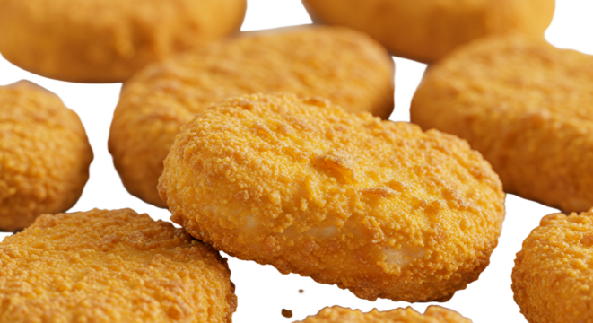 Golden crispy chicken nuggets bite sized comfort food snacks