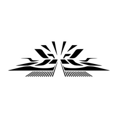 Abstract Geometric Design: Black and White Minimalist Illustration