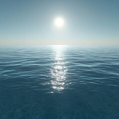 Obraz premium image of a sunlit coastal bay with calm glasslike waters isolated on a plain background 