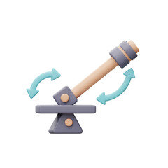 Lever and Fulcrum Force Arrows Icon