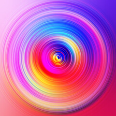 Colorful radial motion effect. Abstract rounded background.