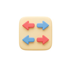 Net Force Opposing Arrows Icon