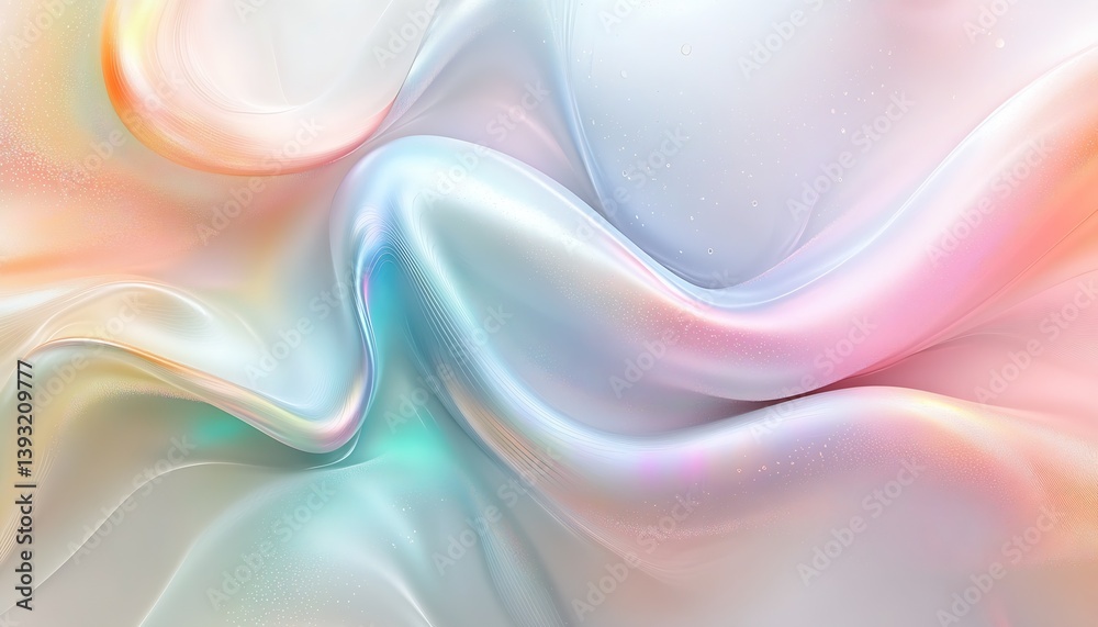 Fototapete Elegant abstract background featuring beautiful flowing waves in pastel colors for modern design projects : Generative AI