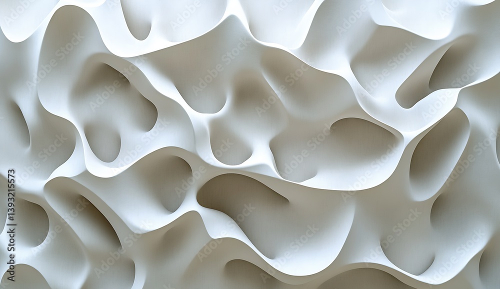 Poster textured modern wall art with soft curves and shadows highlighting contemporary design elements : ge