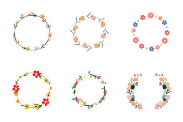 Colorful floral font vector design illustration with flower letters forms a lovely heart shape