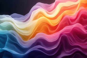 Fototapeta premium Abstract vibrant wavy flowing lines