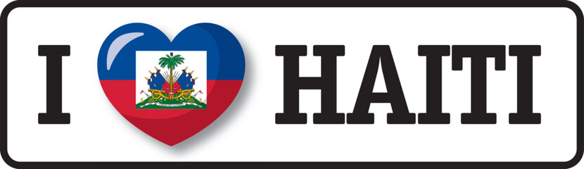 I love Haiti, haitian flag heart shaped supporting republic of Haiti