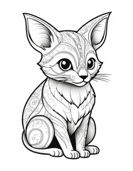 Obraz premium vector illustration of cartoon cat