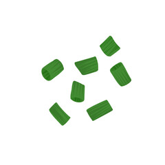 Green spring onion chopped chives