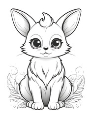 Obraz premium vector illustration of a cartoon fox