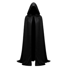 Black cloak isolated on transparent background 