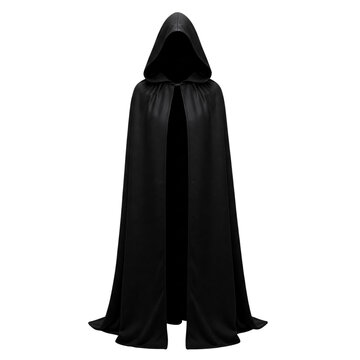 Black cloak isolated on transparent background 