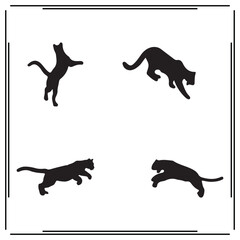 Cougar silhouette, Cougar illustration ,Cougar clipart, Cougar vector , Cougar icon , black Cougar , Cougar illustration on white background,