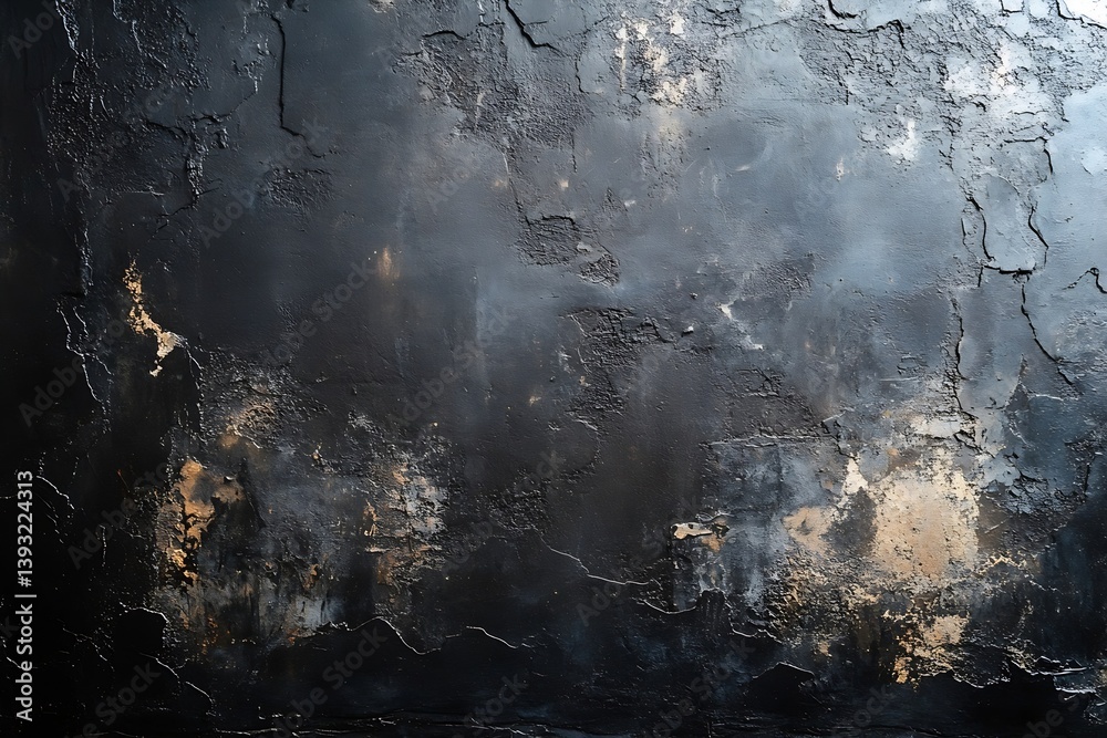 Aufkleber Dark Textured Wall Background with Grunge Effect A Moody and Atmospheric Backdrop for Creative Projects : Generative AI