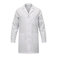 White lab coat isolated on transparent background 