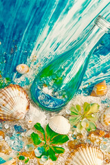 "Wish List" form on a red background surrounded by wrapped gifts and confetti