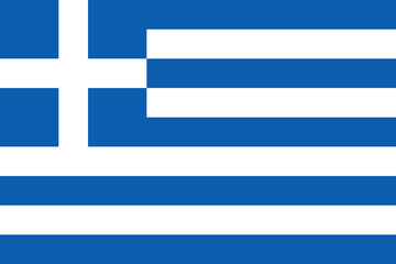 Vector flag of Greece, a country in Europe. Accurate dimensions and official colors. This file is suitable for digital editing and printing of any size.